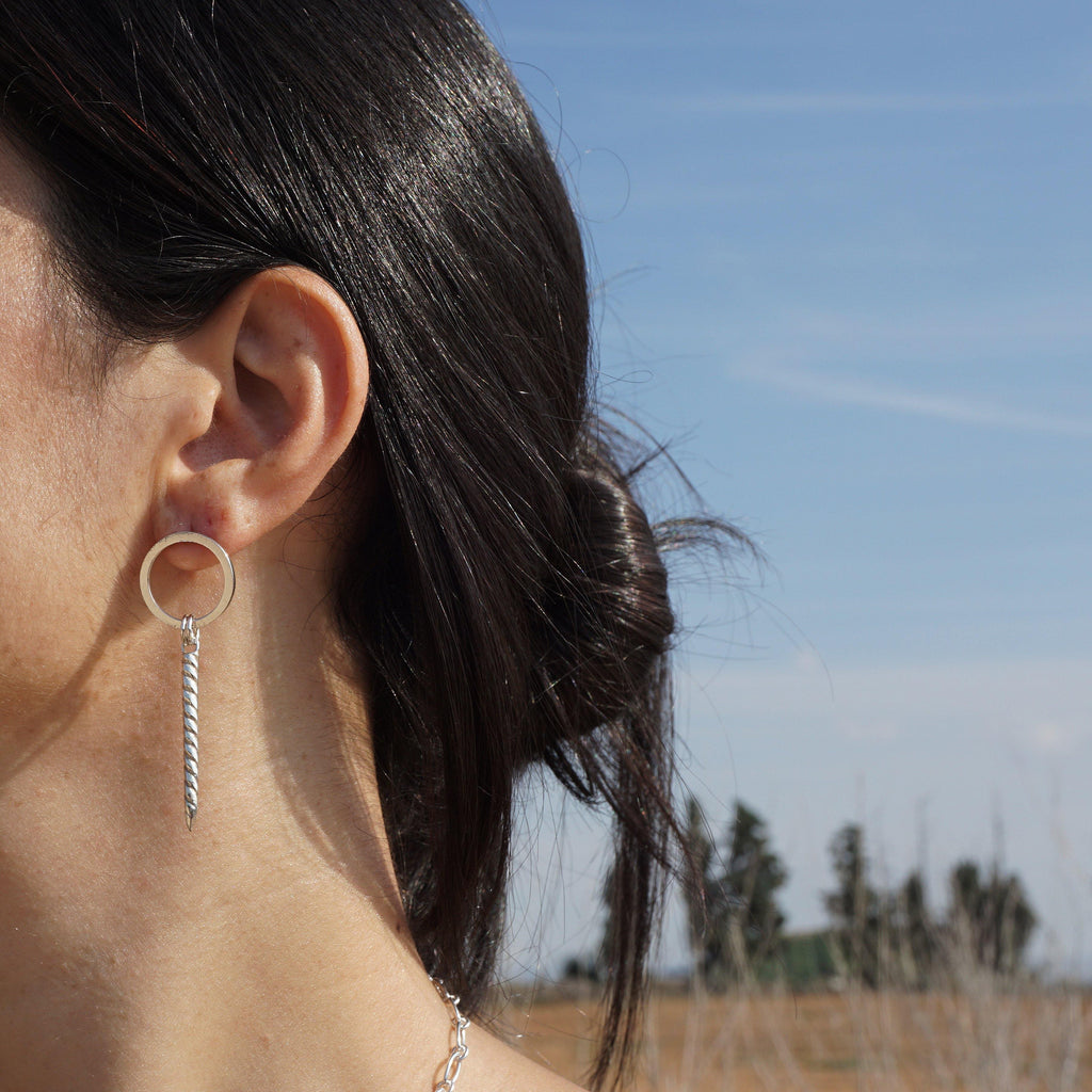 Drill Circle Earrings - atua-studio